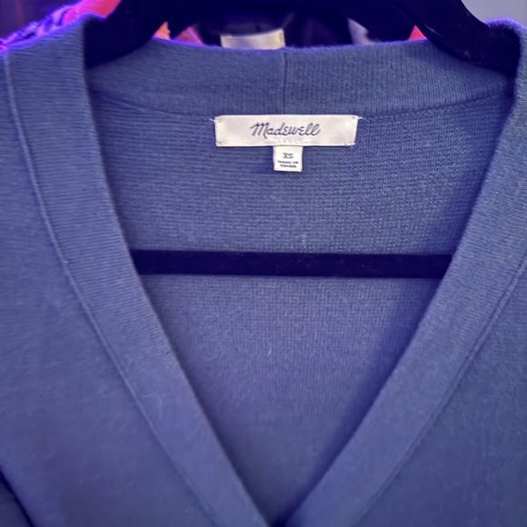 Madewell cardigan like new size xs blue/teal color - Picture 3 of 3